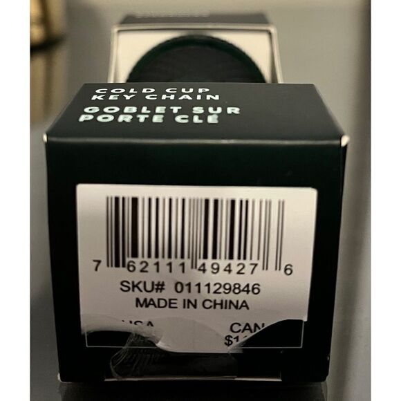 Starbucks 2022 Holiday Matte Dark Green Studded Tumbler Ornament Keychain - Picture 2 of 2